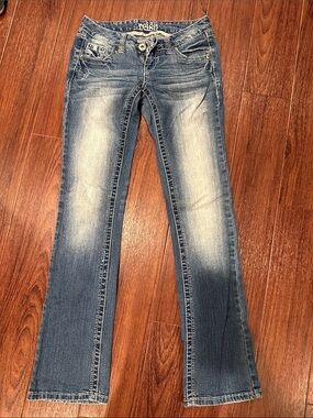 Reign Washed Blue Flare Jeans for Women